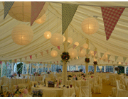 Add our beautiful Paper Hanging Lanterns for a uinque look ...
