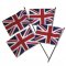 Pack of 12 9 inch x6 inch Union Jack Hand Waving Flags