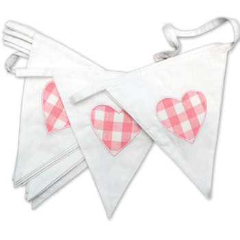 Pink Heart  Bunting