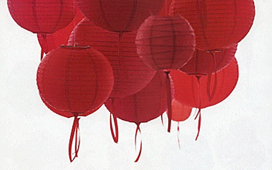 Red Paper Hanging Lanterns